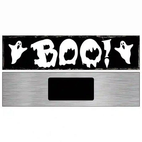 Boo Novelty Metal Street Sign 6" x 1.5" (KM)