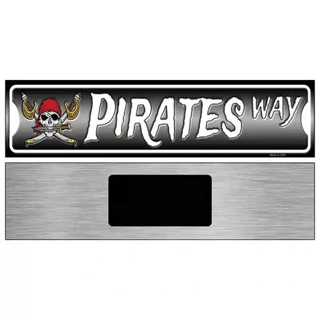 Pirates Way Novelty Metal Street Sign 6" x 1.5" (KM)