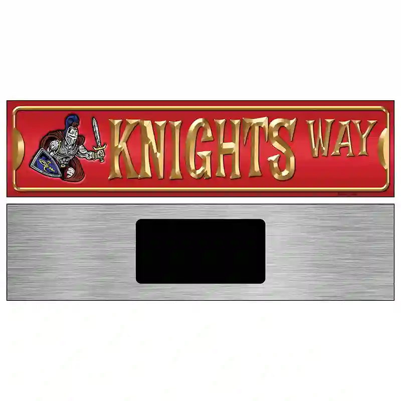 Knights Way Novelty Metal Street Sign 6" x 1.5" (KM)