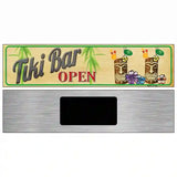 Tiki Bar Open Metal Novelty Street Sign 6" x 1.5" (KM)