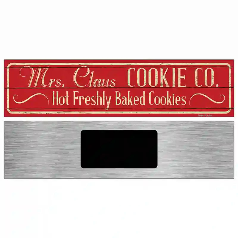 Mrs Claus Cookie Co Novelty Street Sign 6" x 1.5" (KM)