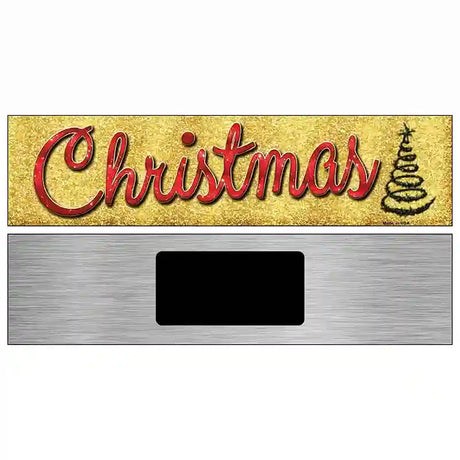 Christmas With Tree Novelty Street Sign 6" x 1.5" (KM)