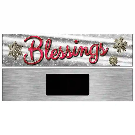 Blessings With Snowflakes Novelty Street Sign 6" x 1.5" (KM)