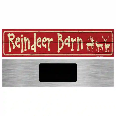 Reindeer Barn Novelty Street Sign 6" x 1.5" (KM)