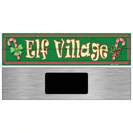 Elf Village Novelty Street Sign 6" x 1.5" (KM)