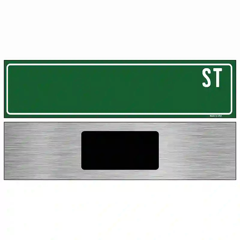 Green Street Blank Novelty Metal Street Sign 6" x 1.5" (KM)