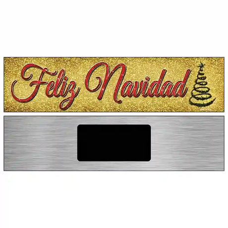 Feliz Navidad Novelty Metal Street Sign 6" x 1.5" (KM)