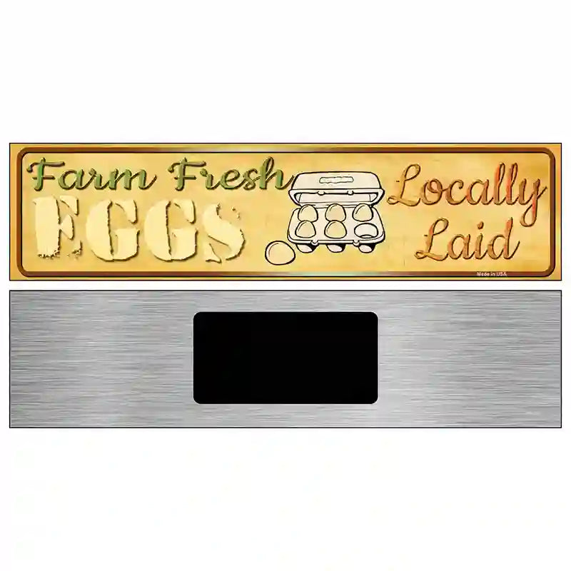 Farm Fresh Eggs Novelty Metal Street Sign 6" x 1.5" (KM)