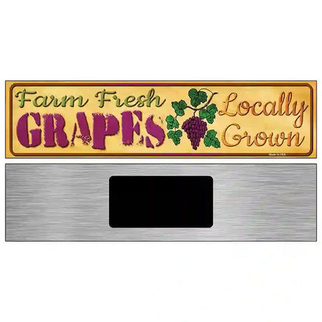 Farm Fresh Grapes Novelty Metal Street Sign 6" x 1.5" (KM)