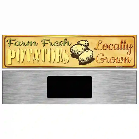 Farm Fresh Potatoes Novelty Metal Street Sign 6" x 1.5" (KM)