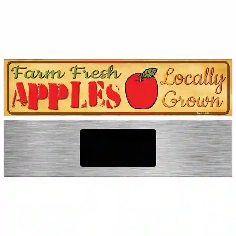 Farm Fresh Apples Novelty Metal Street Sign 6" x 1.5" (KM)