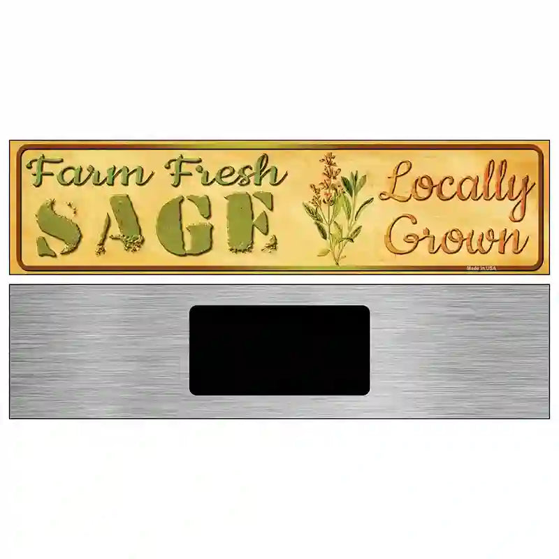 Farm Fresh Sage Novelty Metal Street Sign 6" x 1.5" (KM)