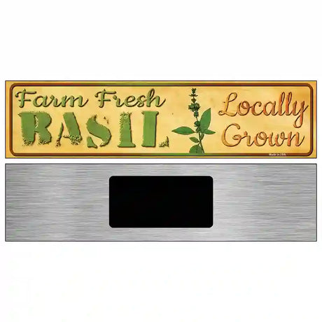 Farm Fresh Basil Novelty Metal Street Sign 6" x 1.5" (KM)