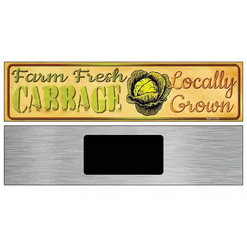 Farm Fresh Cabbage Novelty Metal Street Sign 6" x 1.5" (KM)