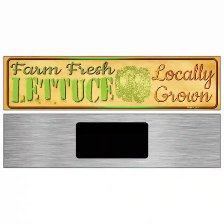 Farm Fresh Lettuce Novelty Metal Street Sign 6" x 1.5" (KM)