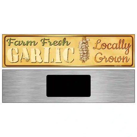 Farm Fresh Garlic Novelty Metal Street Sign 6" x 1.5" (KM)