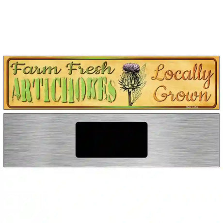 Farm Fresh Artichokes Novelty Metal Street Sign 6" x 1.5" (KM)