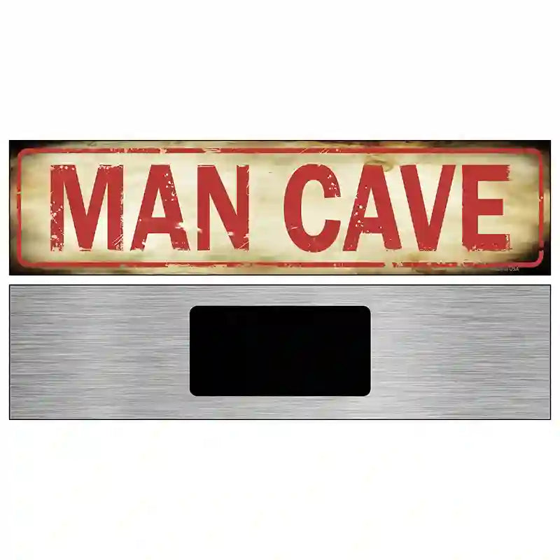 Man Cave Novelty Metal Street Sign 6" x 1.5" (KM)