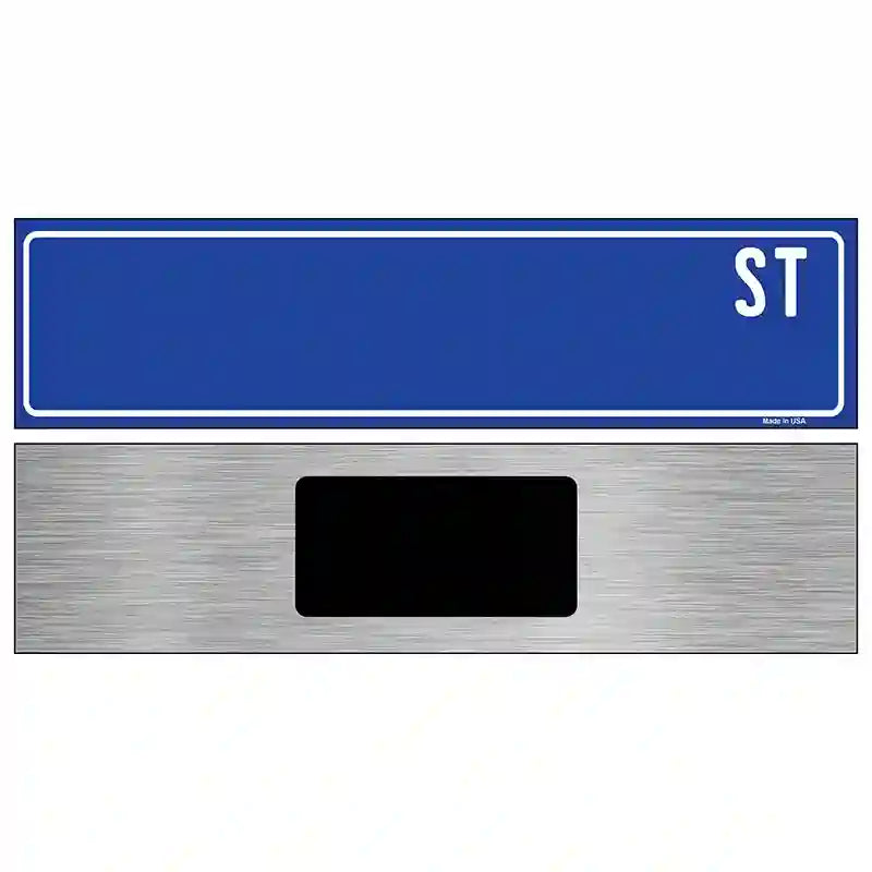 Blue Street Blank Novelty Street Sign 6" x 1.5" (KM)