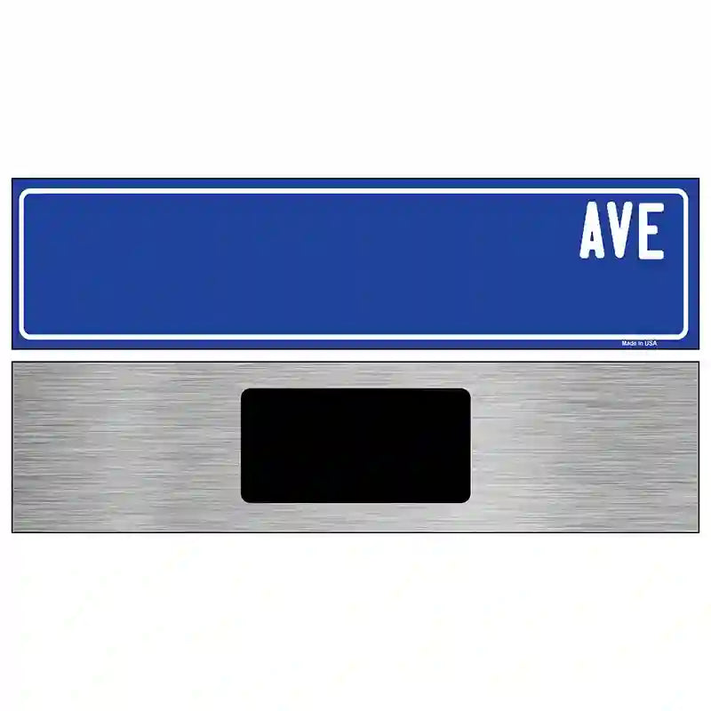 Blue Avenue Blank Novelty Street Sign 6" x 1.5" (KM)