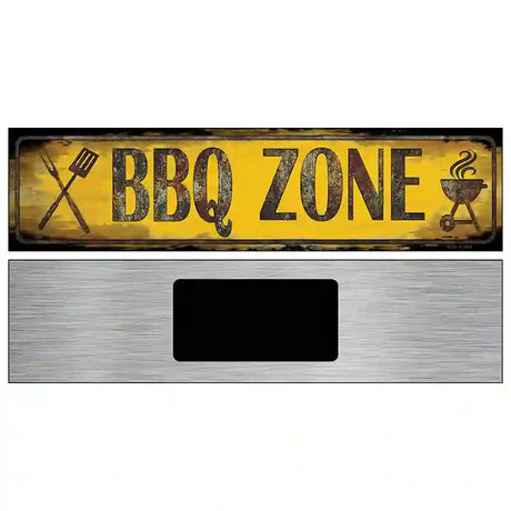 BBQ Zone Novelty Street Sign 6" x 1.5" (KM)