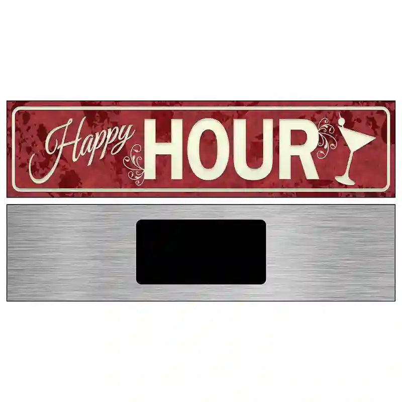 Happy Hour Novelty Street Sign 6" x 1.5" (KM)