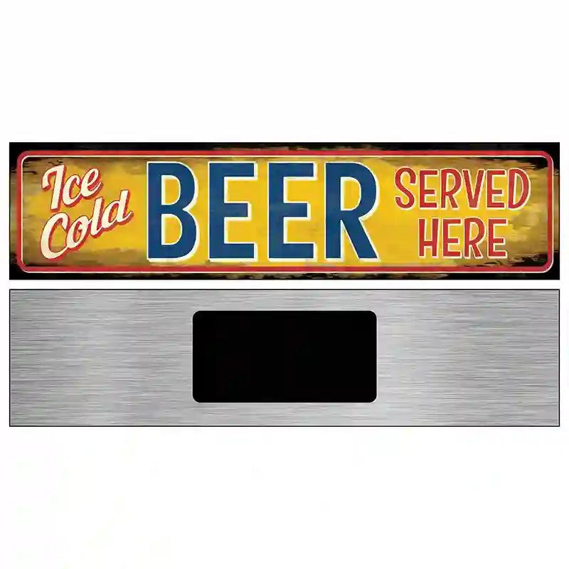 Ice Cold Beer Served Here Novelty Street Sign 6" x 1.5" (KM)