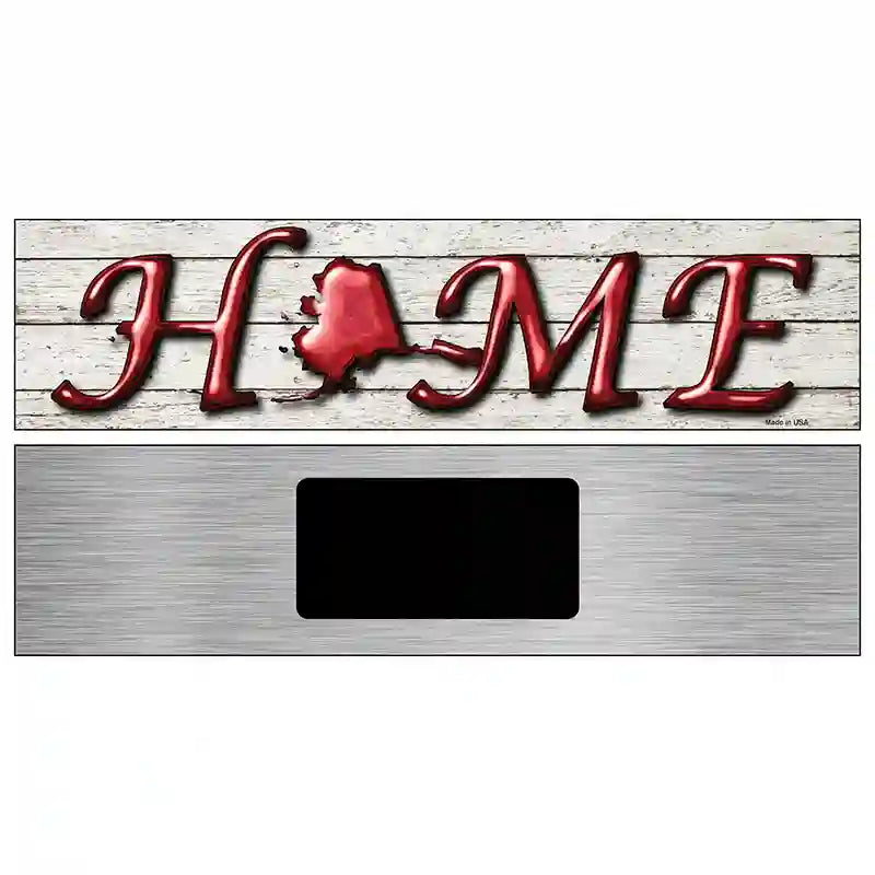 Alaska Home State Outline Novelty Metal Street Sign 6" x 1.5" (KM)