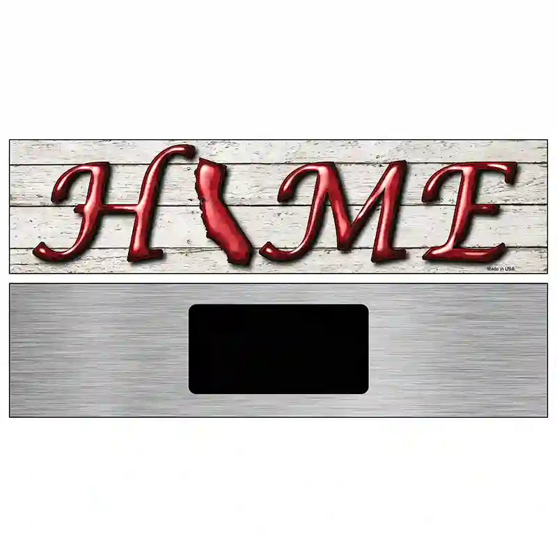 California Home State Outline Novelty Metal Street Sign 6" x 1.5" (KM)