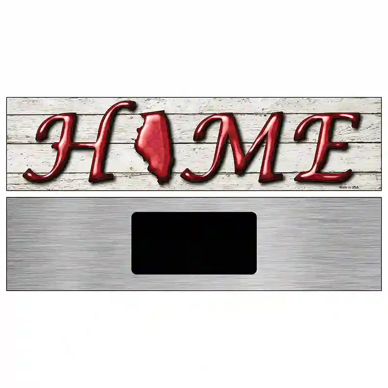 Illinois Home State Outline Novelty Metal Street Sign 6" x 1.5" (KM)