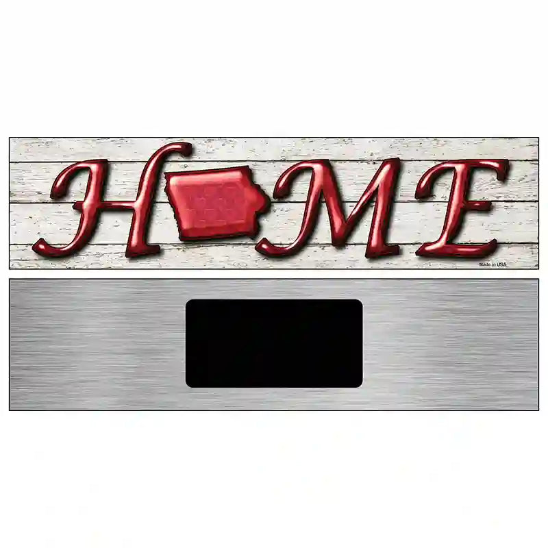 Iowa Home State Outline Novelty Metal Street Sign 6" x 1.5" (KM)