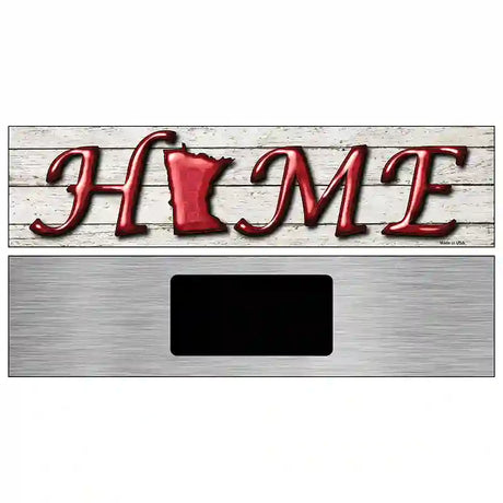 Minnesota Home State Outline Novelty Metal Street Sign 6" x 1.5" (KM)