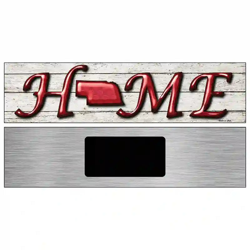 Nebraska Home State Outline Novelty Metal Street Sign 6" x 1.5" (KM)