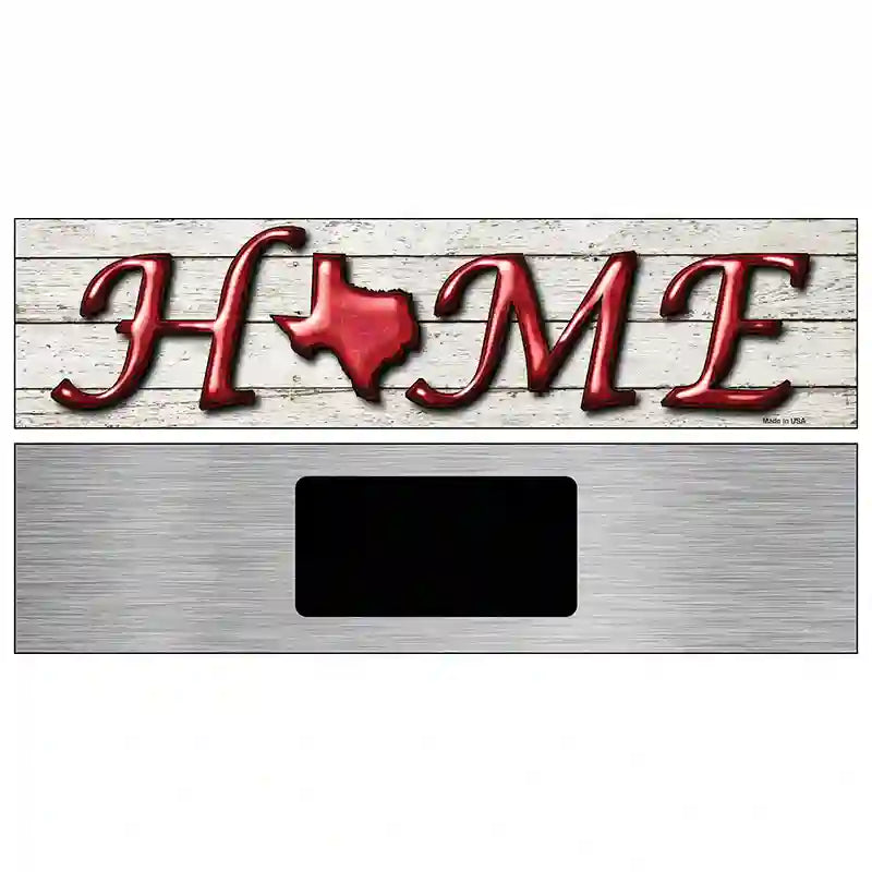 Texas Home State Outline Novelty Metal Street Sign 6" x 1.5" (KM)