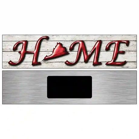 Virginia Home State Outline Novelty Metal Street Sign 6" x 1.5" (KM)