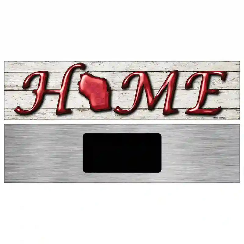 Wisconsin Home State Outline Novelty Metal Street Sign 6" x 1.5" (KM)