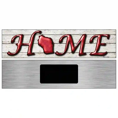 Wisconsin Home State Outline Novelty Metal Street Sign 6" x 1.5" (KM)