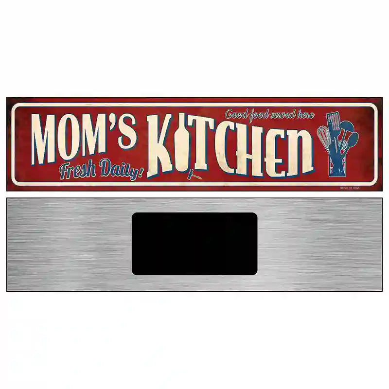 Moms Kitchen Novelty Street Sign 6" x 1.5" (KM)