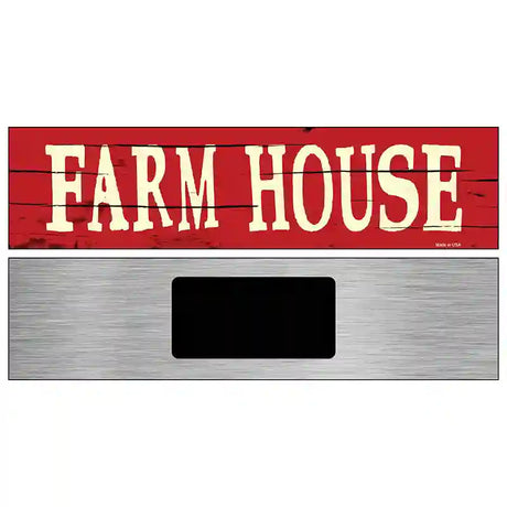 Farm House Novelty Metal Street Sign 6" x 1.5" (KM)