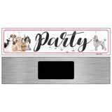 Dog Party Novelty Metal Street Sign 6" x 1.5" (KM)