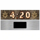 420 Bulb Lettering Novelty Metal Street Sign 6" x 1.5" (KM)