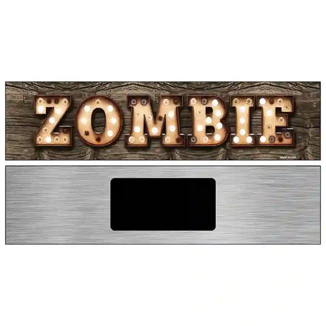 Zombie Bulb Lettering Novelty Metal Street Sign 6" x 1.5" (KM)