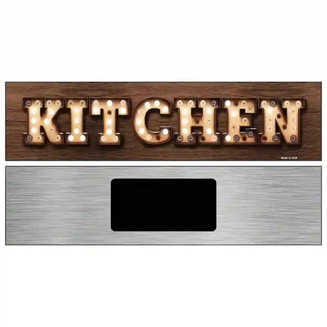 Kitchen Bulb Lettering Novelty Metal Street Sign 6" x 1.5" (KM)