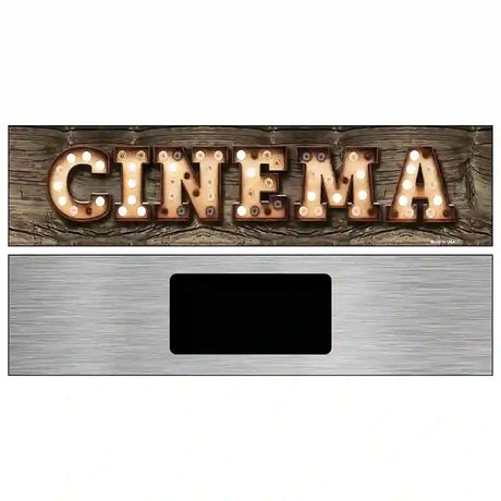 Cinema Bulb Lettering Novelty Metal Street Sign 6" x 1.5" (KM)