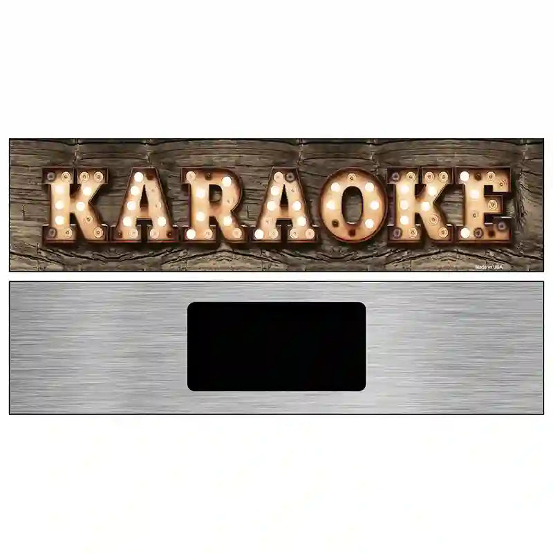 Karaoke Bulb Lettering Novelty Metal Street Sign 6" x 1.5" (KM)