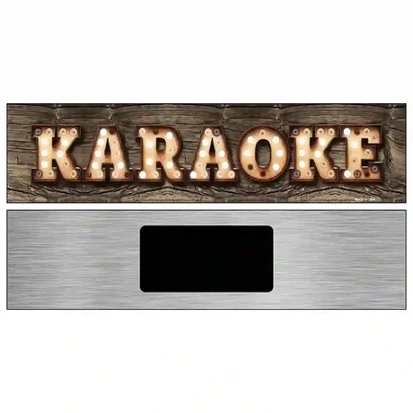 Karaoke Bulb Lettering Novelty Metal Street Sign 6" x 1.5" (KM)