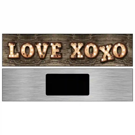 Love XOXO Bulb Lettering Novelty Metal Street Sign 6" x 1.5" (KM)