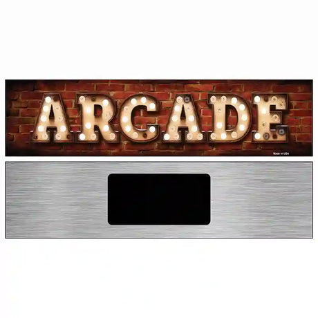 Arcade Bulb Lettering Novelty Metal Street Sign 6" x 1.5" (KM)