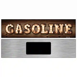 Gasoline Bulb Lettering Novelty Metal Street Sign 6" x 1.5" (KM)