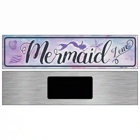 Mermaid Zone Novelty Metal Street Sign 6" x 1.5" (KM)